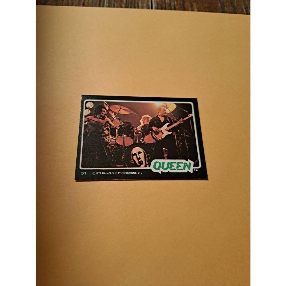 Vintage 1979 Raincloud Productions Queen Trading Card #51 Rock Band Memorabilia